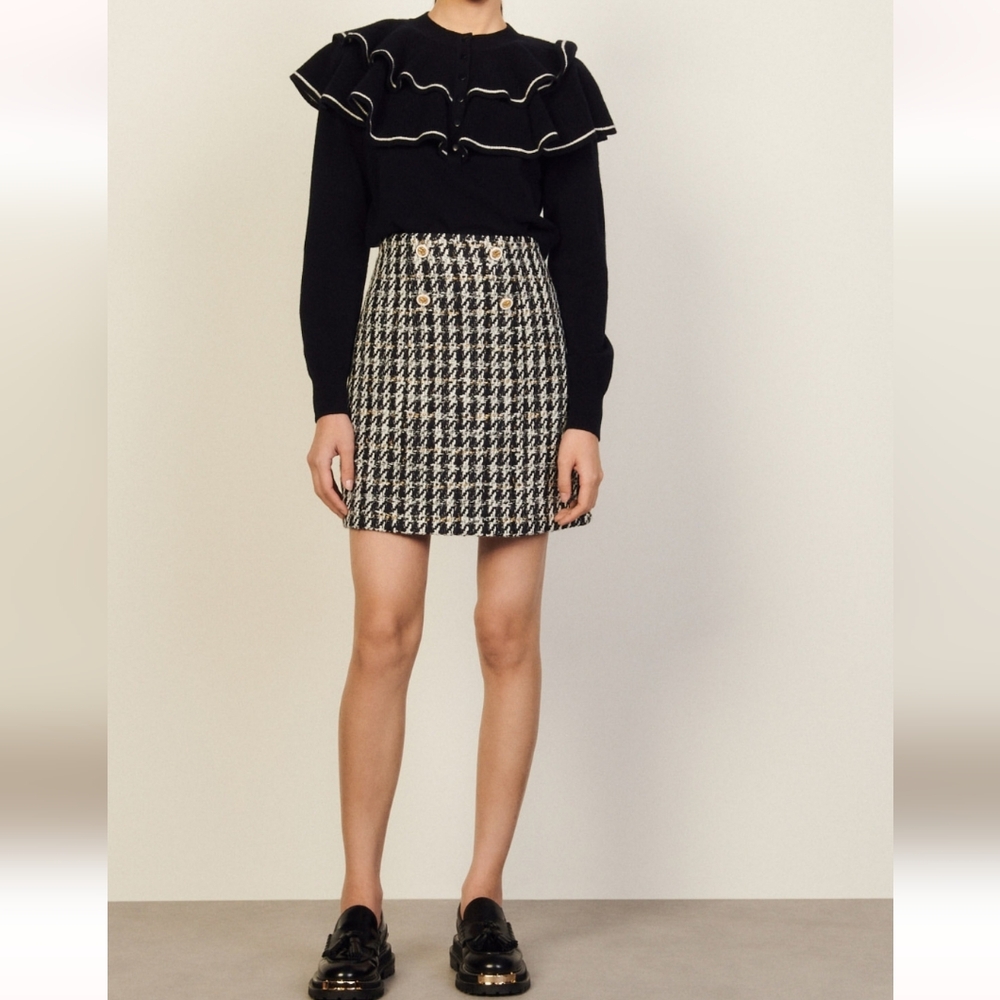 Sandro Jacinta tweed skirt